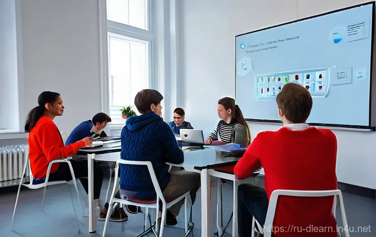 디지털 교육에서의 블렌디드 학습 - **Prompt 1: Modern Blended Learning in a Russian University**
"A dynamic, brightly lit universit...
