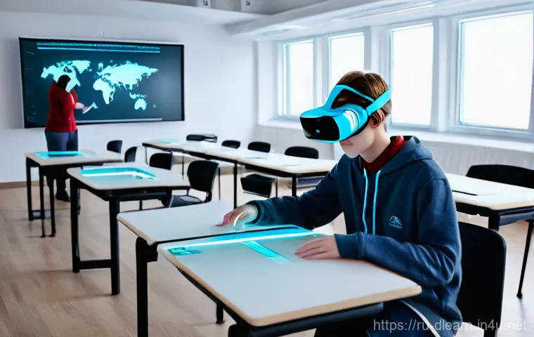 디지털 교육에서의 블렌디드 학습 - **Prompt 1: Modern Blended Learning in a Russian University**
    "A dynamic, brightly lit universit...